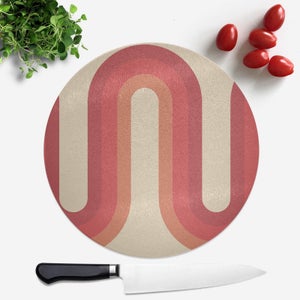Red Groove Round Chopping Board