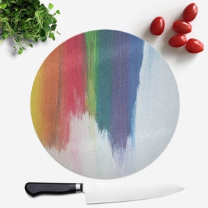 Rainbow Smudge Round Chopping Board
