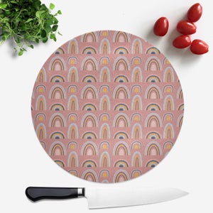 Rainbow Pink Round Chopping Board