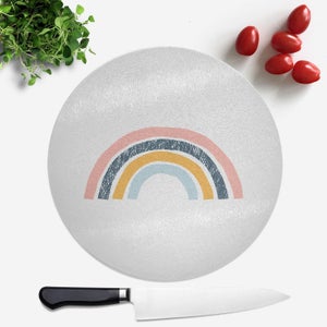 Textured Rainbow Round Chopping Board