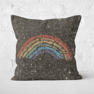 Chalk Rainbow Square Cushion