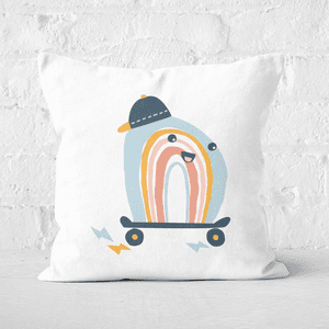 Skating Rainbow Square Cushion