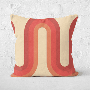 Red Groove Square Cushion