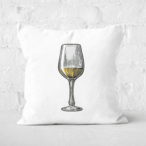 White Wine Square Cushion