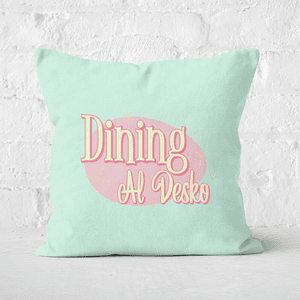 Dining Al Desko Diner Square Cushion