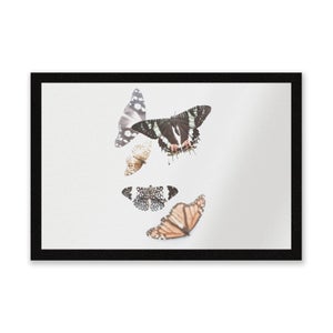 Isolated Butterflies Entrance Mat