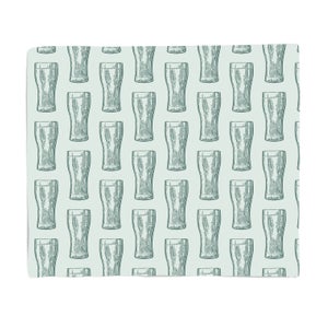 Beer Glass Pattern Fleece Blanket