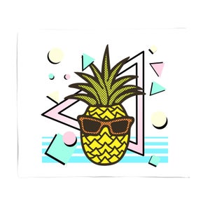 Summer Pineapple Fleece Blanket