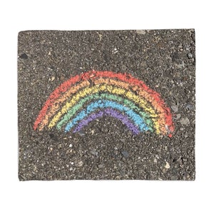 Chalk Rainbow Fleece Blanket