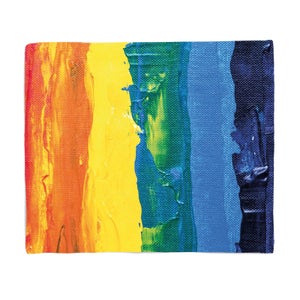 Acrylic Rainbow Fleece Blanket