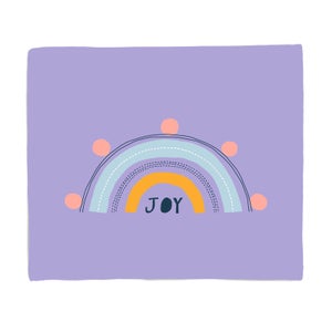 Joy Rainbow Fleece Blanket