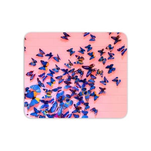 Girly Butterfly Crowd Mouse Mat