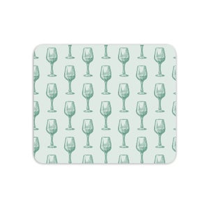 Wine Glass Pattern Mouse Mat