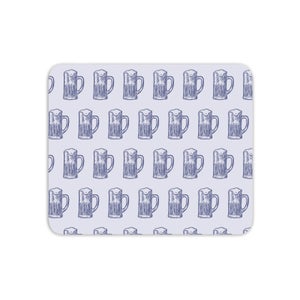Beer Glass Pattern Mouse Mat