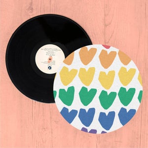 Rainbow Hearts Slip Mat