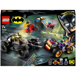 LEGO 76159 DC Persecución de la Trimoto del Joker, Juguete de Construcción de Batman con Batmóvil