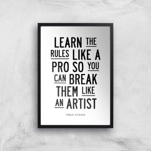 The Motivated Type Learn The Rules Like A Pro Giclee Art Print