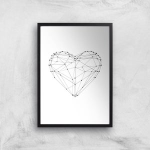 The Motivated Type Love Heart Polygon Giclee Art Print