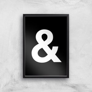 The Motivated Type Ampersand Black Giclee Art Print