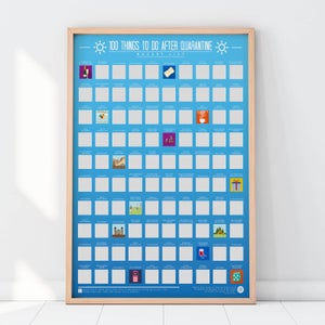 100 Things to Do After Quarantine Bucket List Scratch Poster