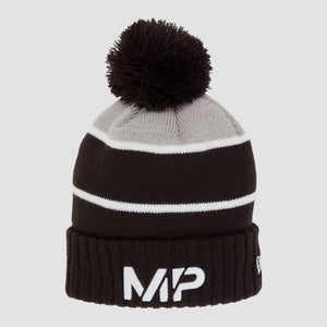 MP New Era Knitted Bobble Hat - Alb/Negru