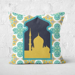 Eid Mubarak Summer Print With Window Square Cushion