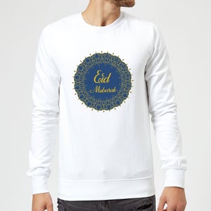 Eid Mubarak Royal Tones Wreath Sweatshirt - White