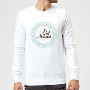 Eid Mubarak Light Tone Mandala Sweatshirt - White
