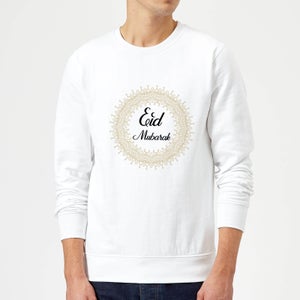 Eid Mubarak Golden Mandala Sweatshirt - White