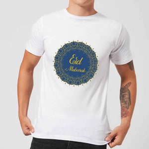 Eid Mubarak Royal Tones Wreath Men's T-Shirt - White