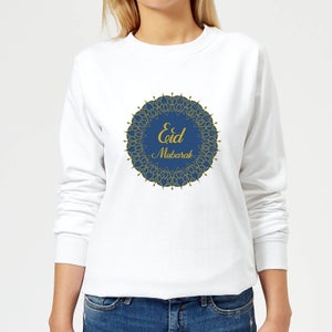 Eid Mubarak Royal Tones Wreath Women's Sweatshirt - White