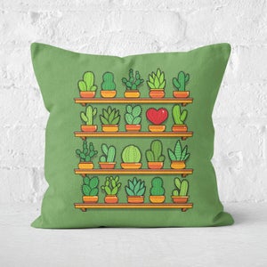 Love Yourself Cactus Heart Square Cushion
