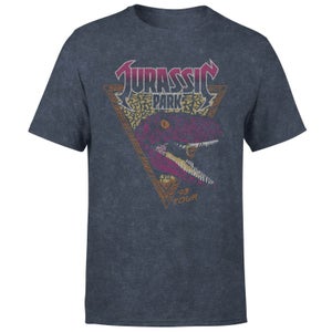 Jurassic Park Raptor Unisex T-Shirt - Navy Acid Wash