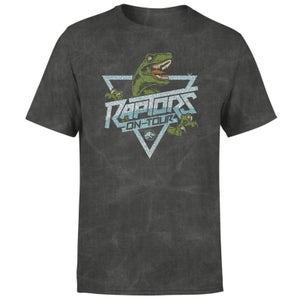 T-shirt Jurassic Park Raptors On Tour - Noir délavé - Unisexe