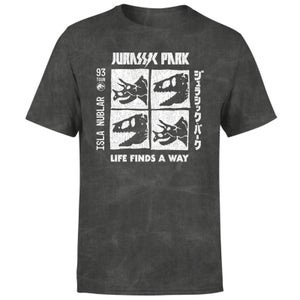 T-shirt Jurassic Park The Faces - Noir délavé - Unisexe