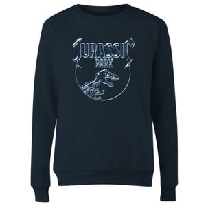 Sweat-shirt Jurassic Park Logo Metal - Bleu Marine - Femme