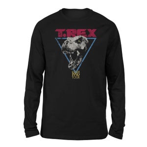 T-Shirt Jurassic Park TREX a Maniche Lunghe - Nero - Unisex