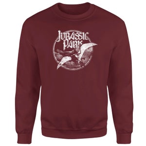 Sweat-shirt Jurassic Park Flying Threat - Bordeaux