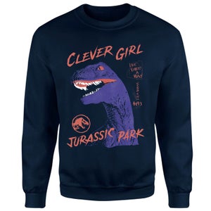 Sweat-shirt Jurassic Park Life Finds A Way Raptor - Bleu Marine