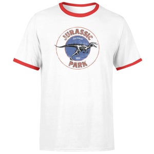 Jurassic Park Jurassic Target Unisex Ringer T-Shirt - White/Red