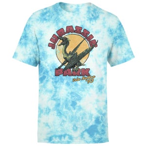 T-shirt Jurassic Park Winged Threat - Light Blue Tie Dye - Unisexe
