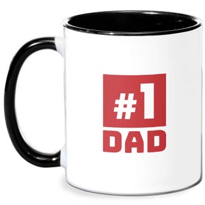 Number 1 Dad Mug - White/Black