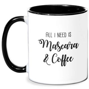 All I Need Is Mascara And Coffee Mug - White/Black