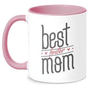 Best Foster Mom Mug - White/Pink