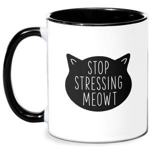 Stop Stressing Meowt Mug - White/Black