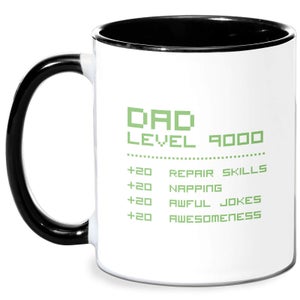 Dad Level Up Mug - White/Black
