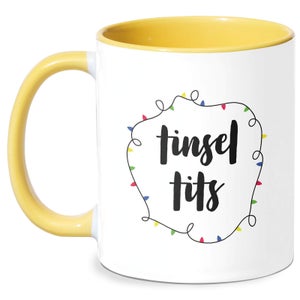 Tinsel T**s Mug - White/Yellow