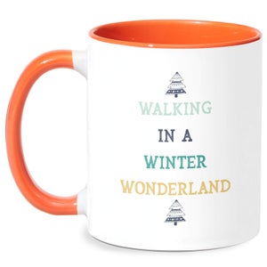 Walking In A Winter Wonderland Mug - White/Orange