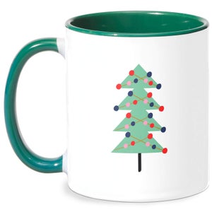 Christmas Tree With Lights Mug - White/Green