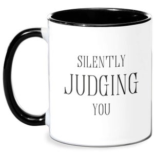 Silently Judging You Mug - White/Black